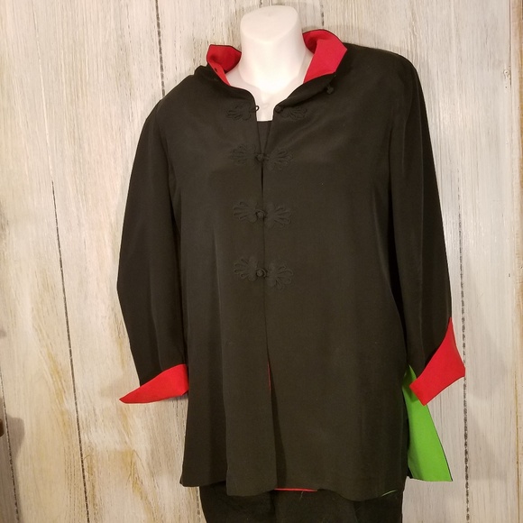 EUC 100% silk jacket 8P - Picture 3 of 6